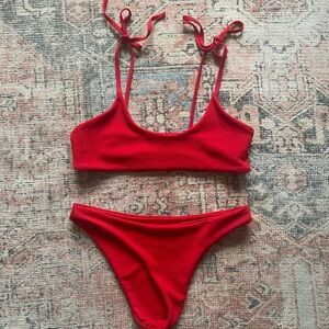 ZAFUL Red Women's String Bikini Set